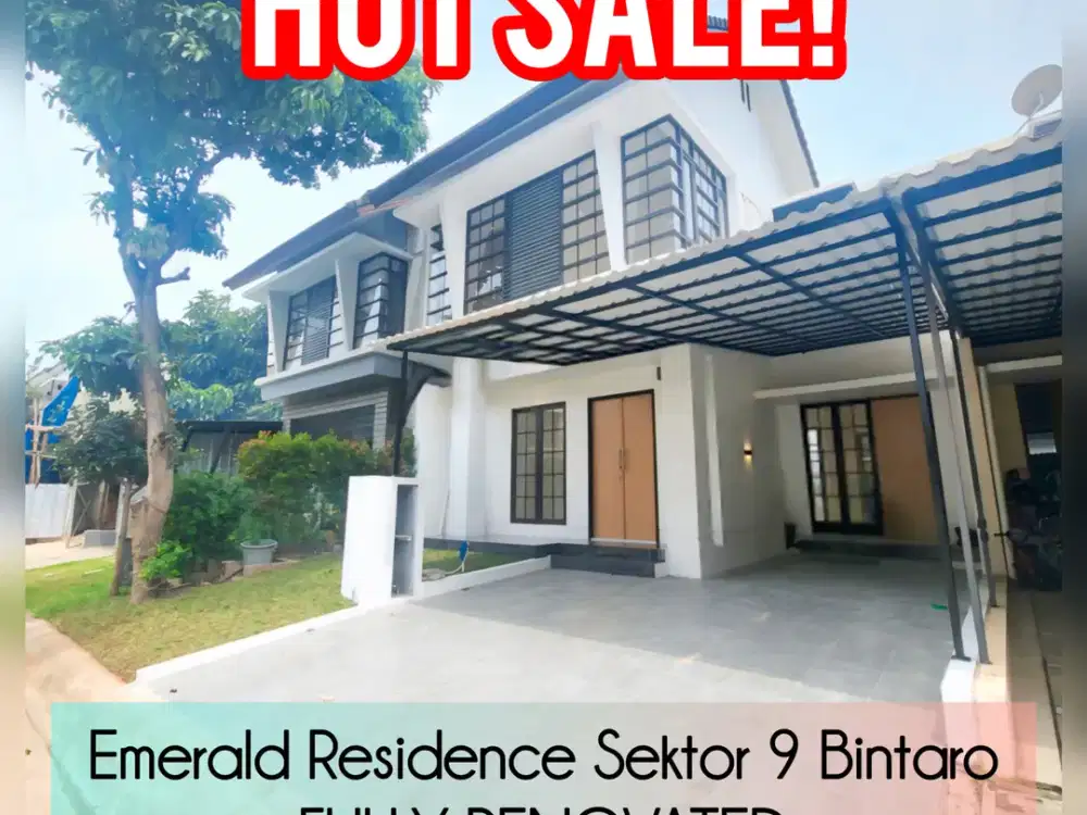 TURUN HARGA LAGI! Rumah Bagus Full Renovasi di Sektor 9 Bintaro Jaya