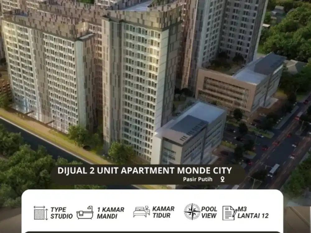 Dijual cepat2 Unit Apartment MONDE CITY - Batam Center