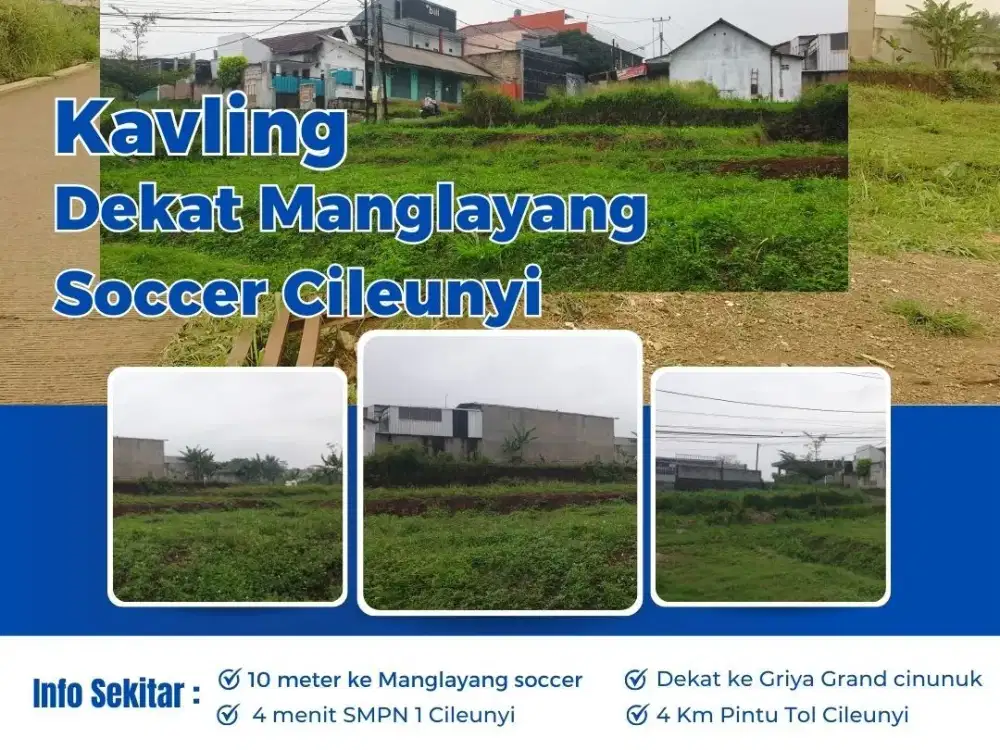 Tanah SHM 72m2 Dekat Griya Cinunuk Cocok Untuk Rumah Hunian