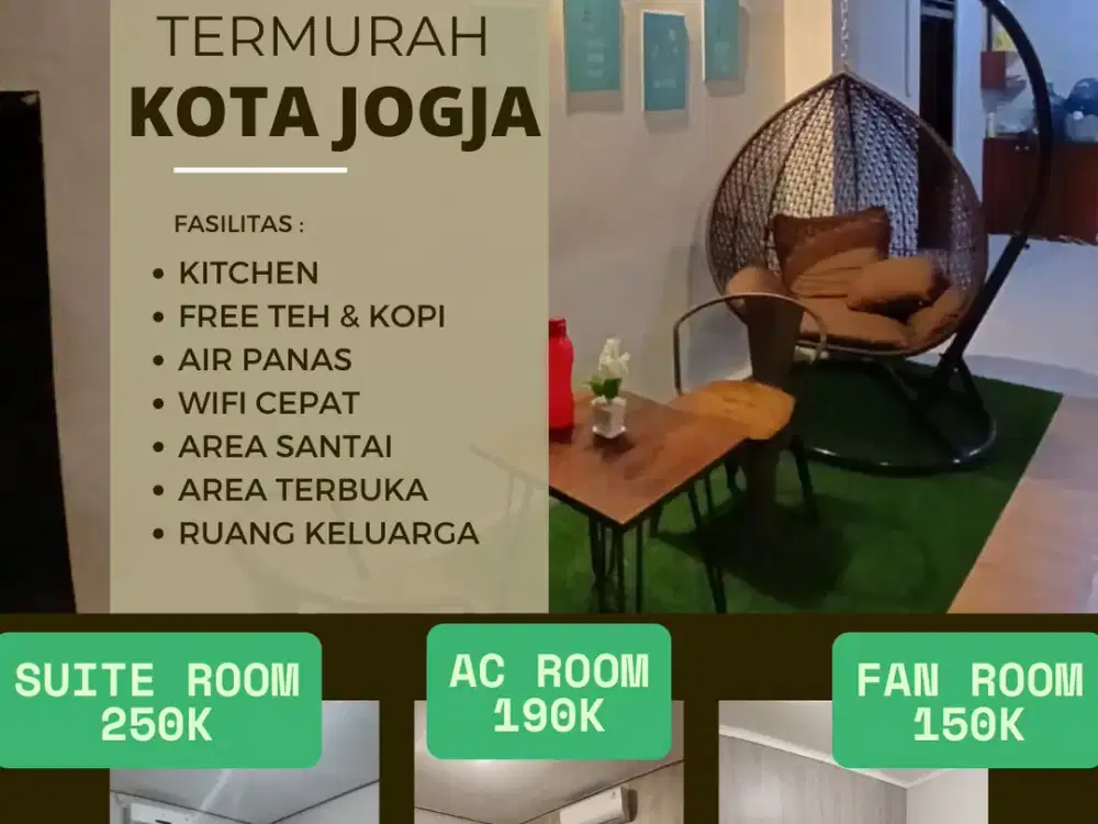Penginapan Murah mulai 150rb Di pusat kota
