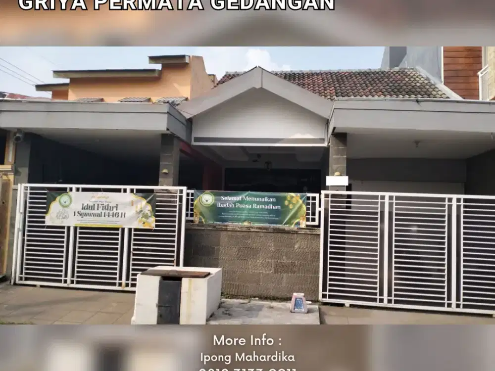 Rumah Sidoarjo SHM Perum Griya Permata Gedangan Dekat Industri