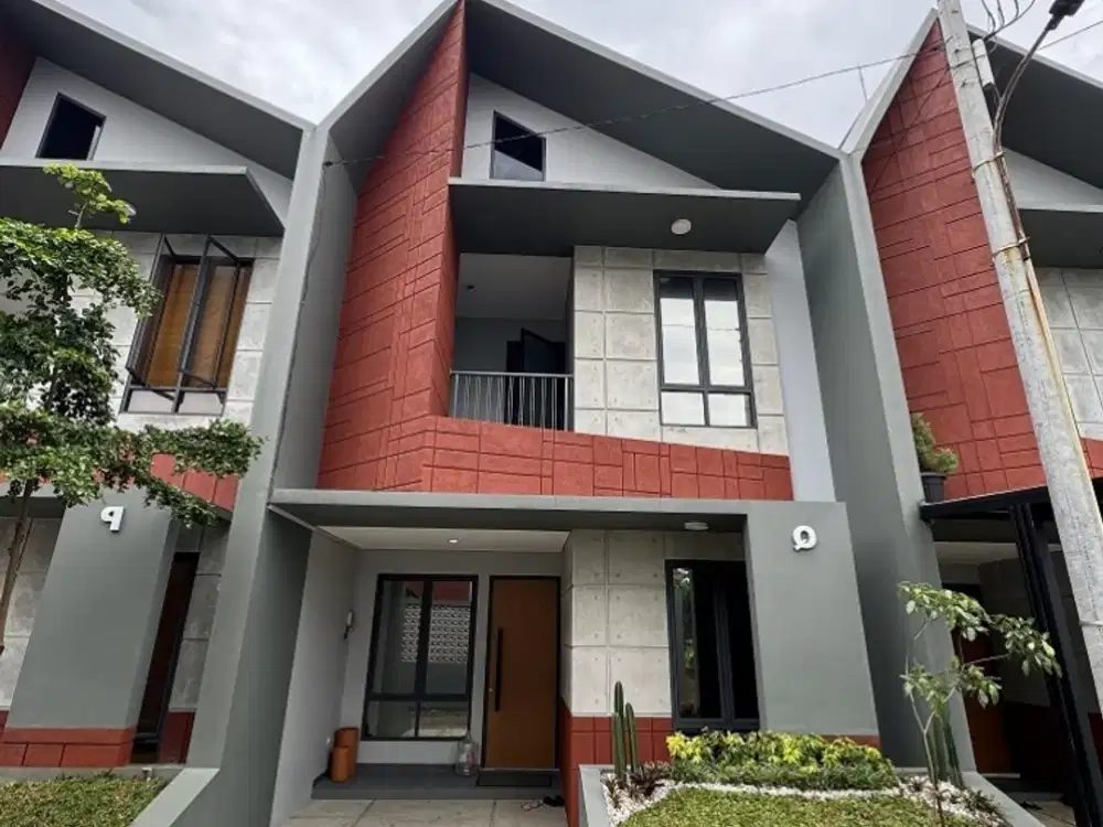 Rumah Mewah 2 Lantai di Cibinong, Bata Merah dengan Desain Mewah