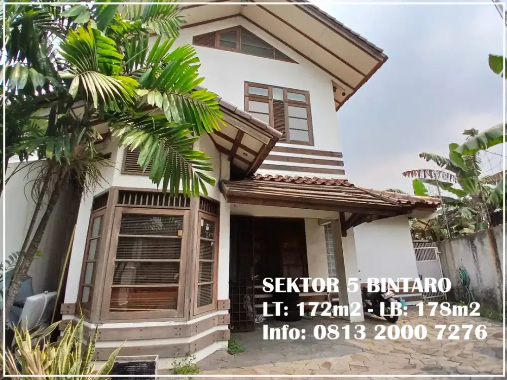 JUAL CEPAT! Rumah 2 Lantai dgn Tanah Luas di Sektor 5 Bintaro -am14255