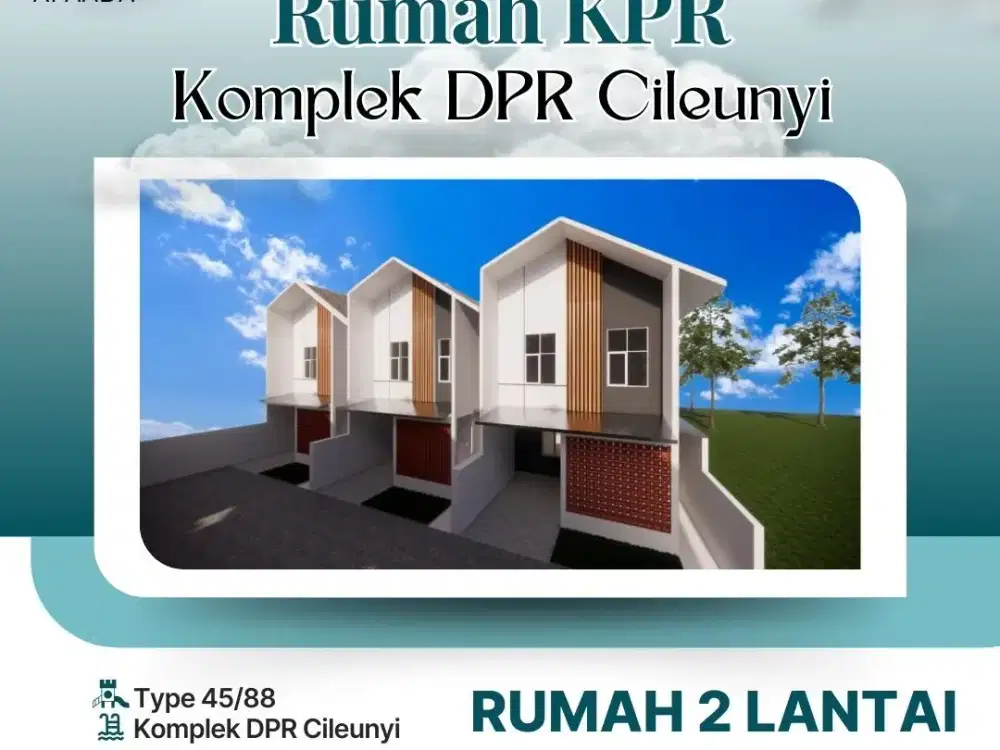 Rumah KPR 2 Lantai Dijual di Kavling DPR Cileunyi — Siap Huni!
