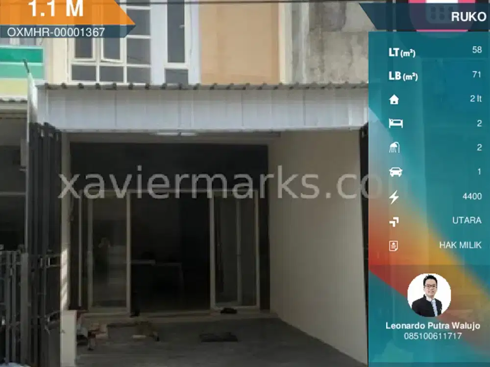 Ruko Tambak Medokan Ayu SHm bangunan 2 lantai lebar 4x11.5meter