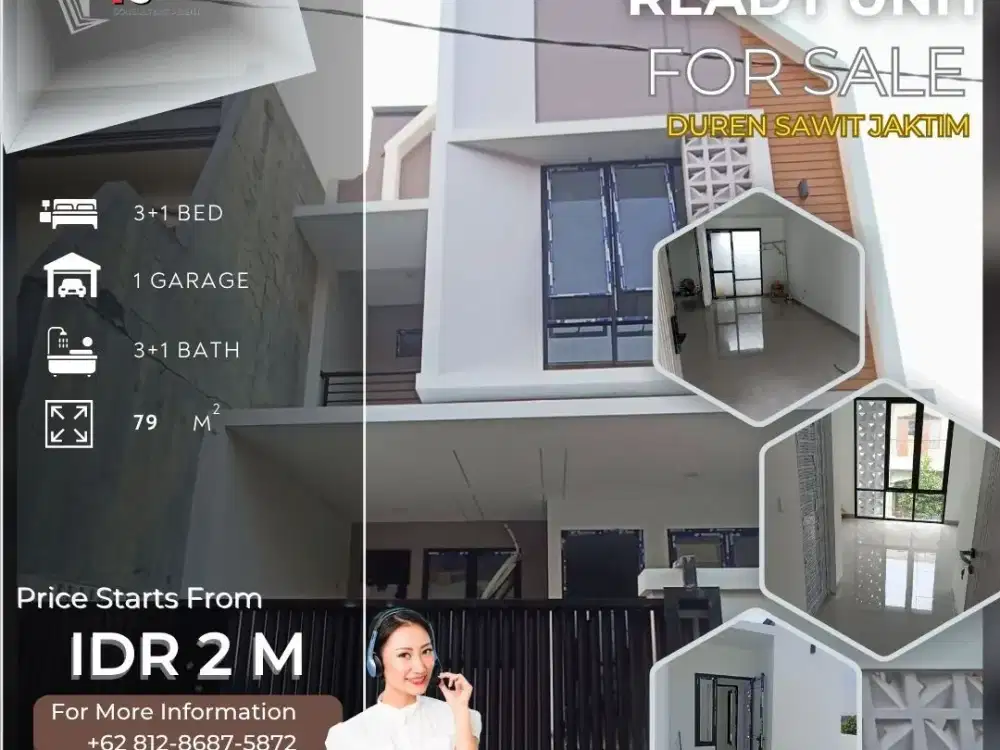 Investasi Cerdas! Rumah 3 Lt Baru dalam Komplek, Harga Terjangkau 346