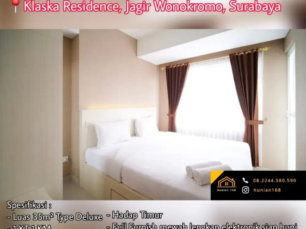 Klaska Residence Fully Furnished Azure 1BR 1 BR Jagir Wonokromo