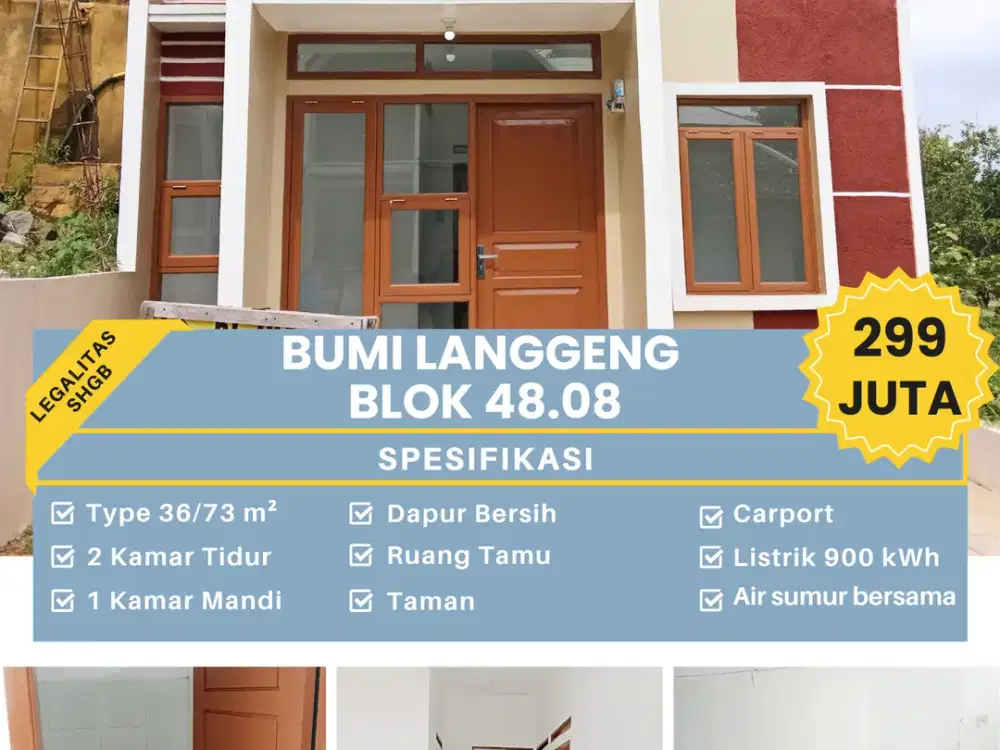 Rumah minimalis di perumahan bumi langgeng