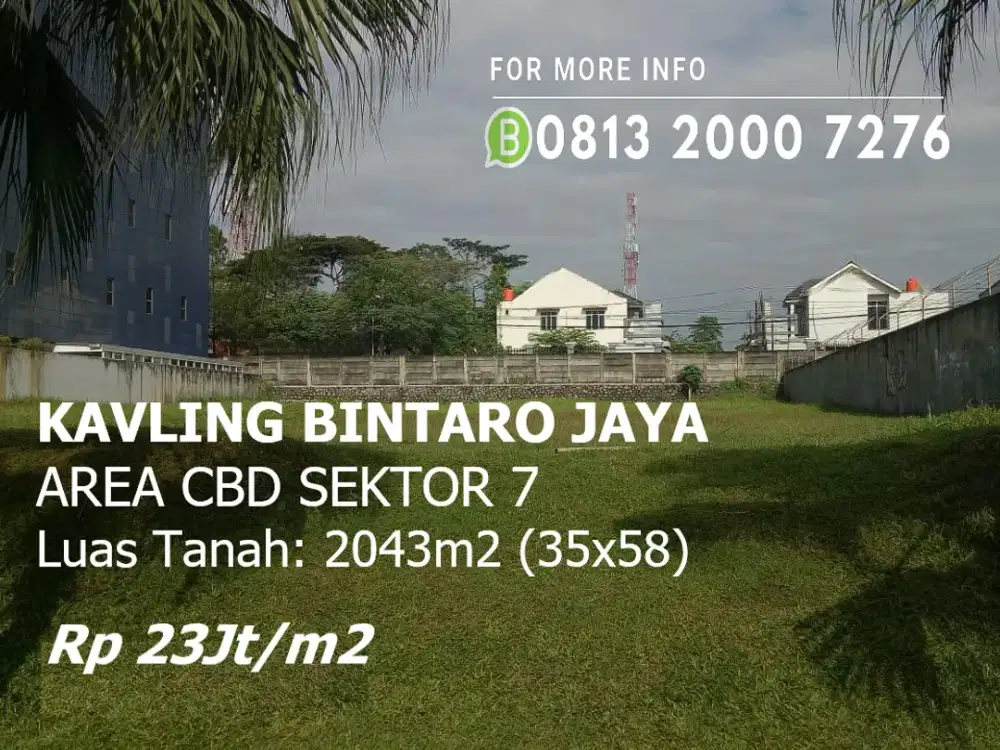 Kavling Siap Bangun di Area CBD Sektor 7 Bintaro Jaya - am2248