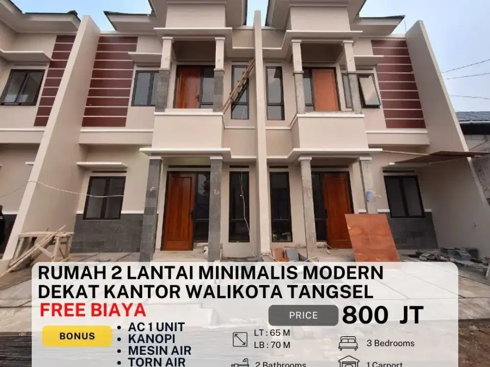 JUAL RUMAH 2 LANTAI PAMULANG DEKAT VILA DAGO PAMULANG 800 JUTAAN