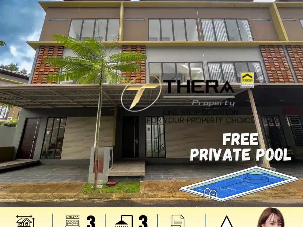 Dijual rumah the icon central free private pool