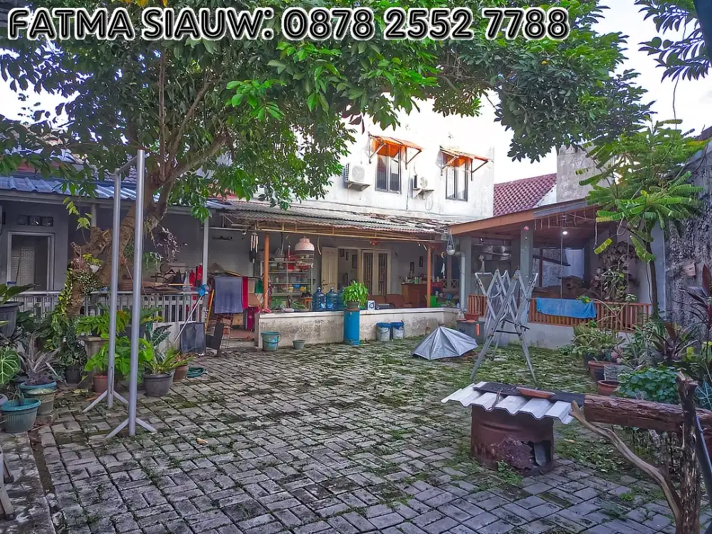 Dijual murah gudang berikut area bongkar muat di Villa Melati Mas