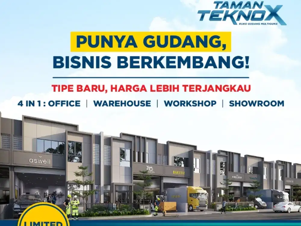 TAMAN TEKNO X GUDANG SIAP PAKAI HARGA MURAH