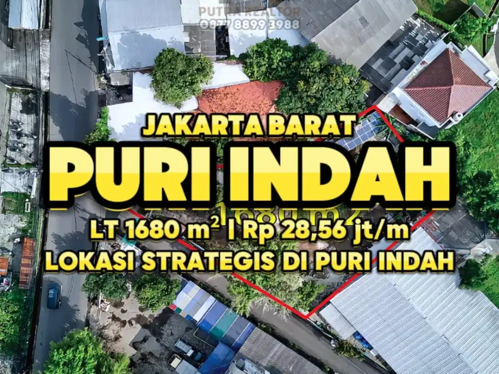 Tanah dan Tempat Usaha luas 1700 m2 5 menit ke PURI INDAH MALL dan Lip