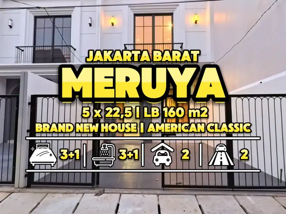 Rumah American Classic 5x22,5 10 menit ke Puri indah Mall & Lippo Mall