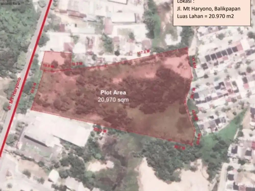 DIJUAL Tanah 0 jalan Raya Mt Haryono Balikpapa