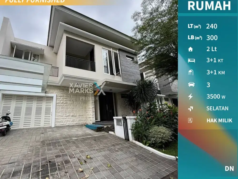 Dijual Rumah Modern Full Furnish di Greenwood Golf Kota Araya Malang