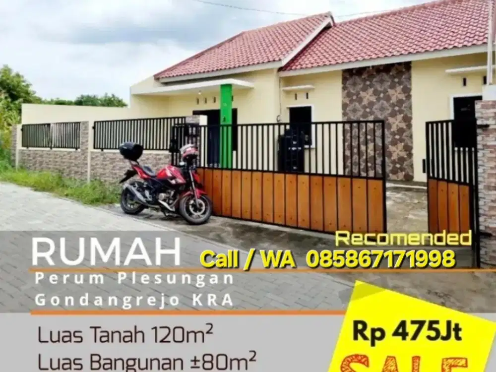Rumah Baru 3Kamar Dekat Ringroad Solo