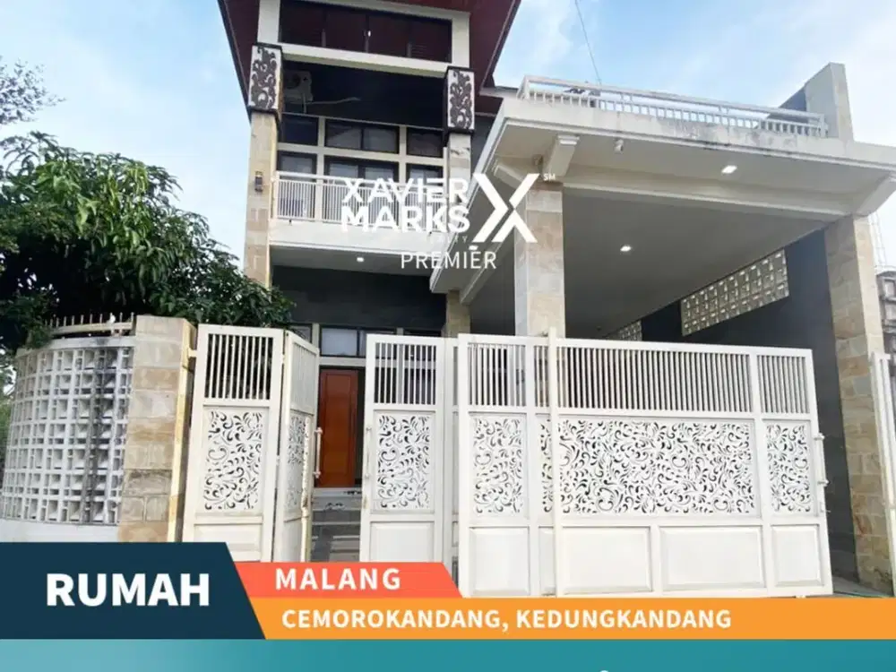 Dijual Rumah Hook 2 Lantai Gaya Bali di Cemorokandang Kota Malang
