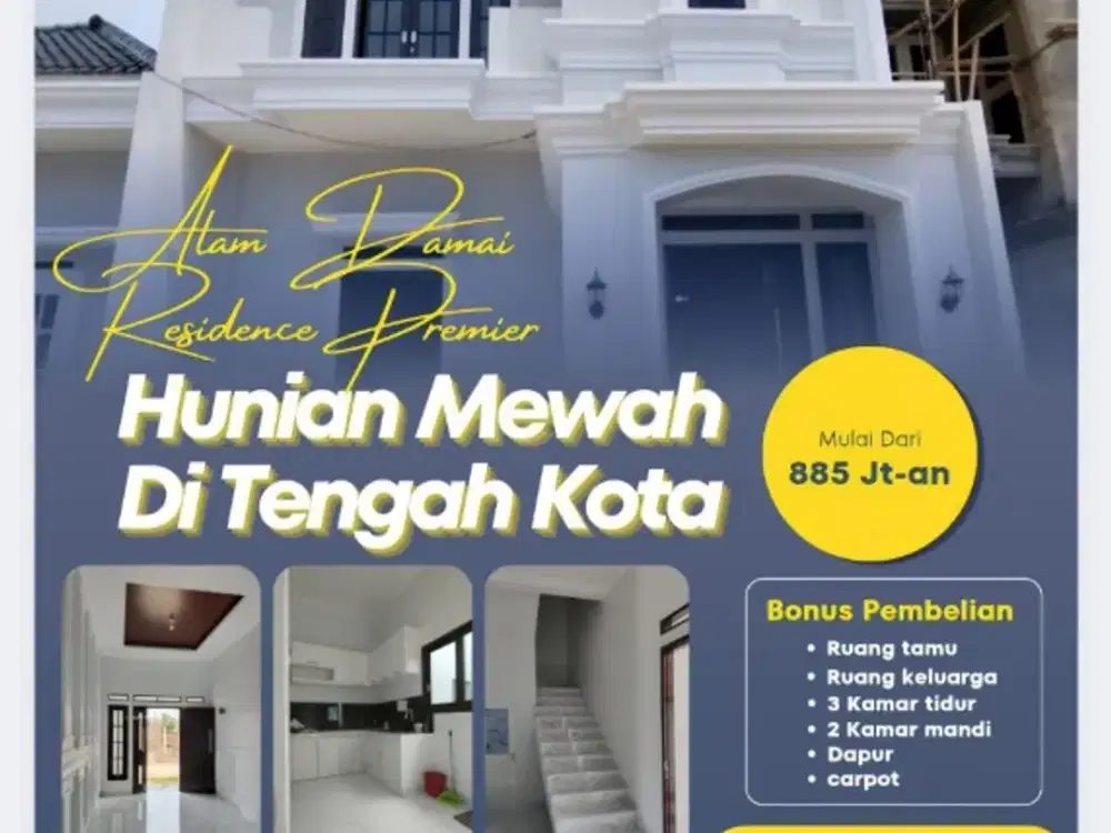 HUNIAN 2LANTAI MEGAH MEWAH DI WAY HALIM BANDAR LAMPUNG