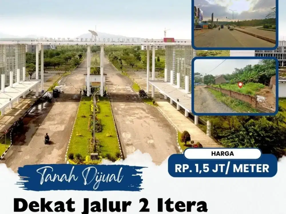 TANAH DEKAT KAMPUS ITERA DIJUAL MURAH HANYA 100METER DARI JALUR 2
