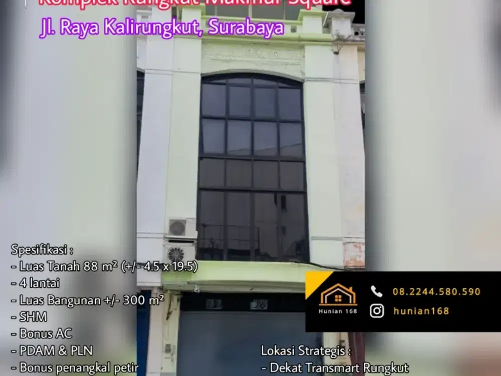 Ruko Kalirungkut Kali Rungkut Makmur Square Megah Raya Surabaya