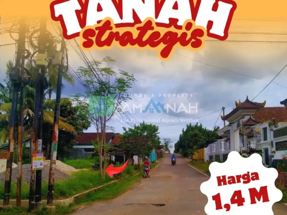 TANAH HOOK PINGGIR JALAN UTAMA DIJUAL MURAH B.U