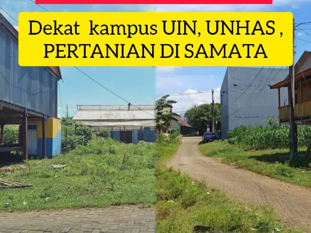 tanah siap bangun dekat kampus. besar dan harga murah