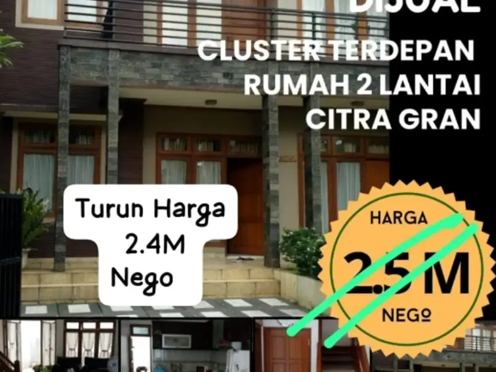 Di jual rmh cluster terdepan citra gran siap huni