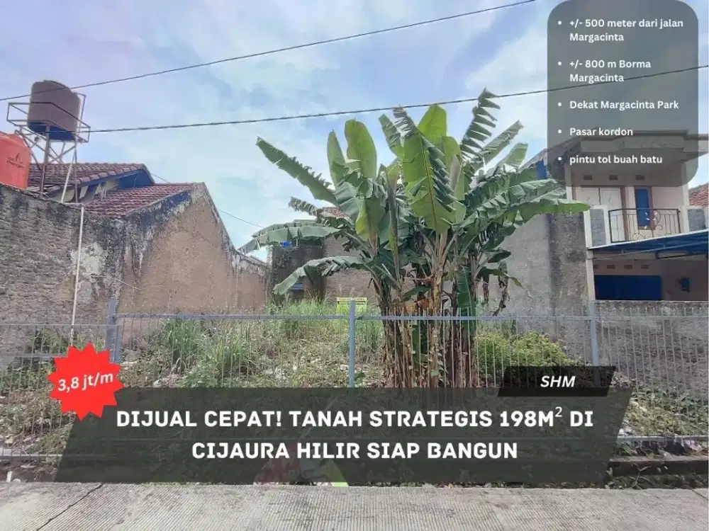 Dijual Tanah Cijaura Hilir 198 m² Legalitas SHM