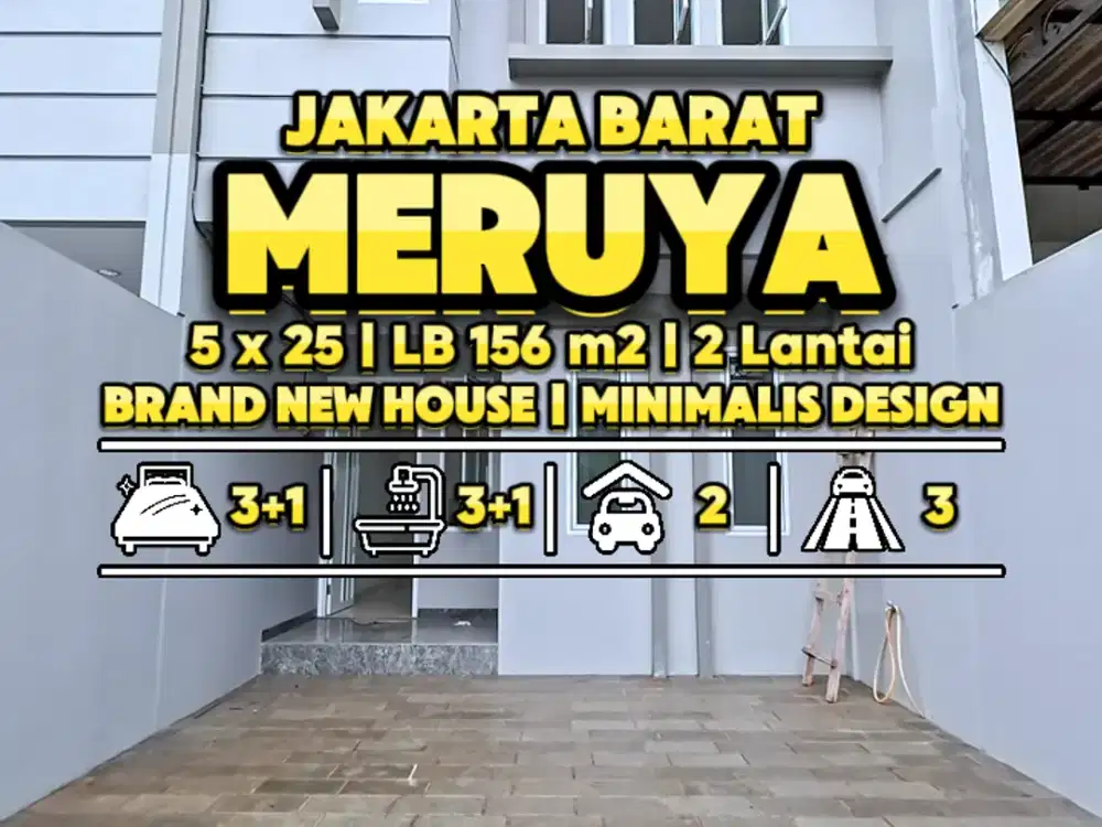 Rumah Minimalis Design di Meruya 10 menit ke Mall Puri indah & Lippo M