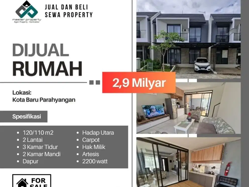 Rumah dijual cepat di KBP - Kota Baru Parahyangan, Bandung Barat