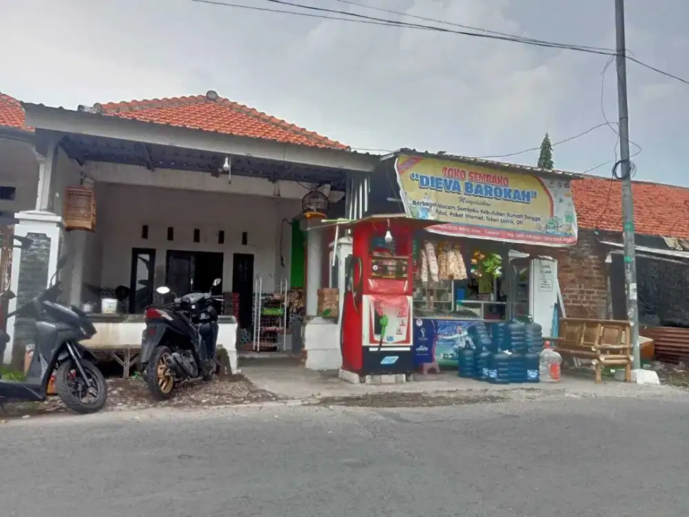 Rumah Usaha Nol Jalan Aspal Desa Lokasi Terungkulon Krian Sidoarjo
