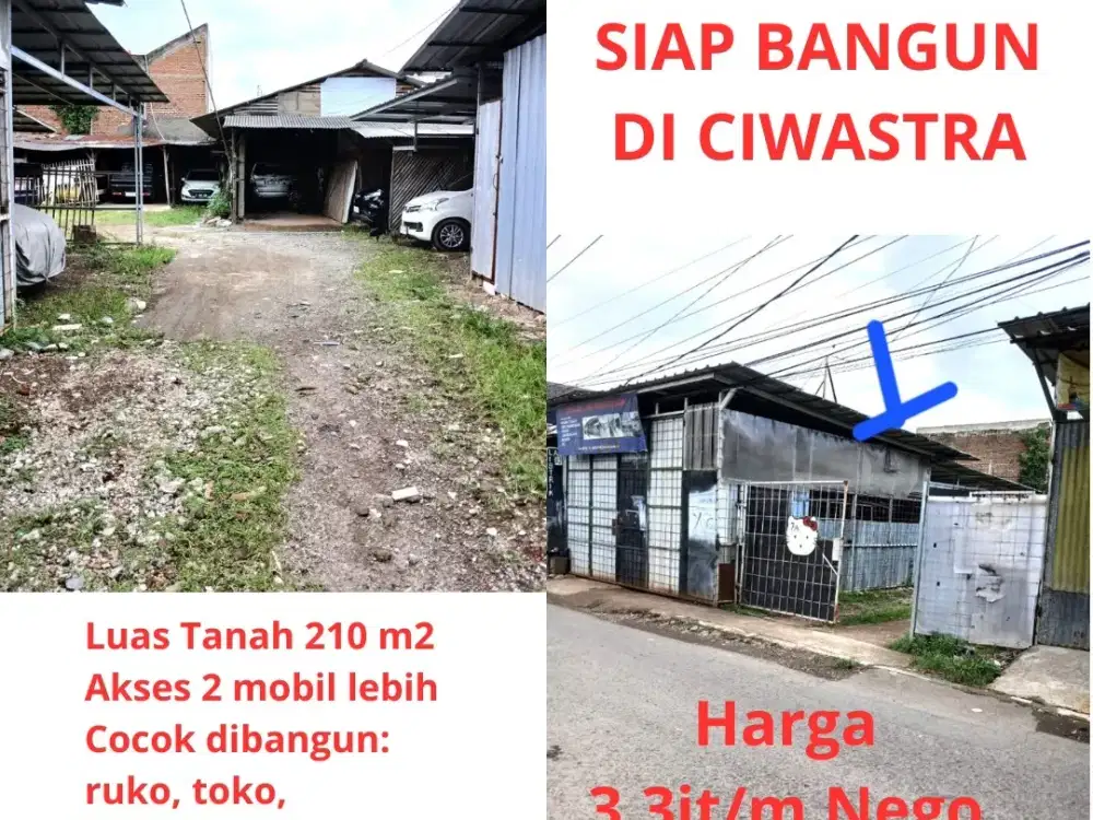 Dijual BU Tanah MURAH Turun Harga di Ciwastra Dkt Pasar Ciwastra Bdg