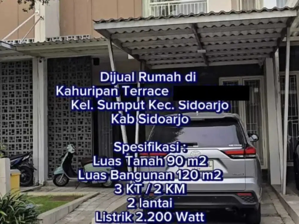 Dijual Rumah Siap Huni Lokasi Perumahan Kahuripan Terrace Sidoarjo
