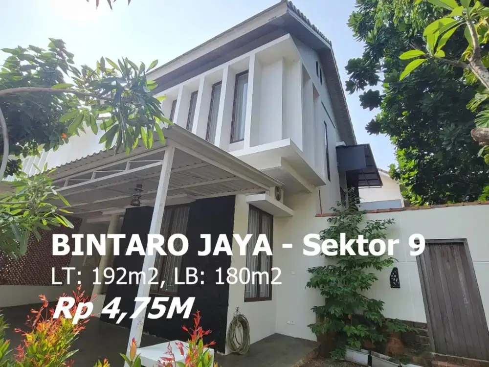 HOT SALE! Rumah Hook 2 Lantai Full Renov di Sektor 9 Bintaro -sc14722