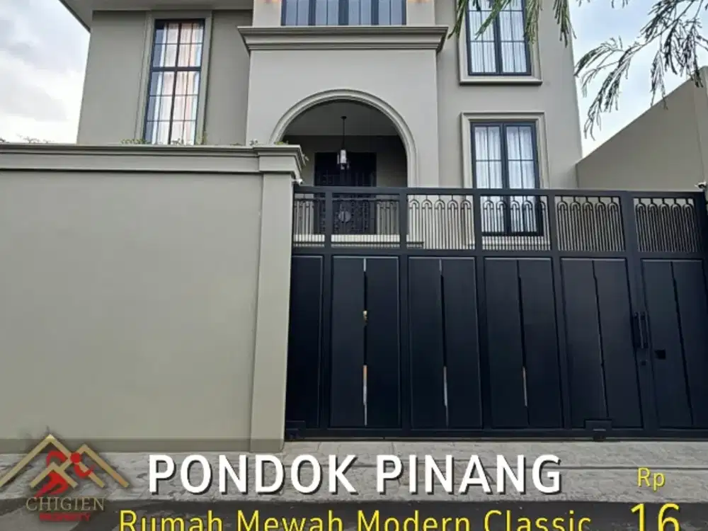 DIJUAL RUMAH MEWAH DESIGN MODERN CLASSIC DI PONDOK PINANG