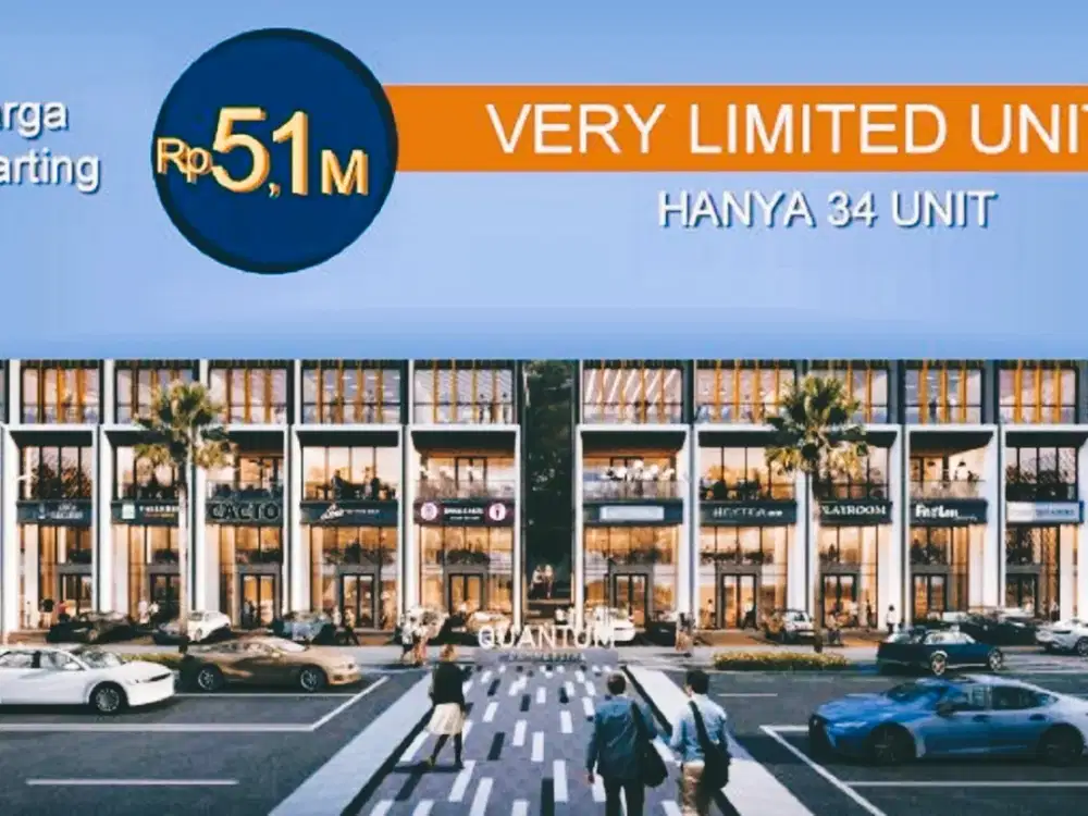 TERBARU JUAL RUKO QUANTUM by SUMMARECON SERPONG UNIT HADAP JALAN