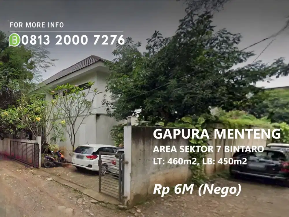 Rumah di Gapura Menteng Area Sektor 7 Bintaro 2 LT Siap Huni -11251