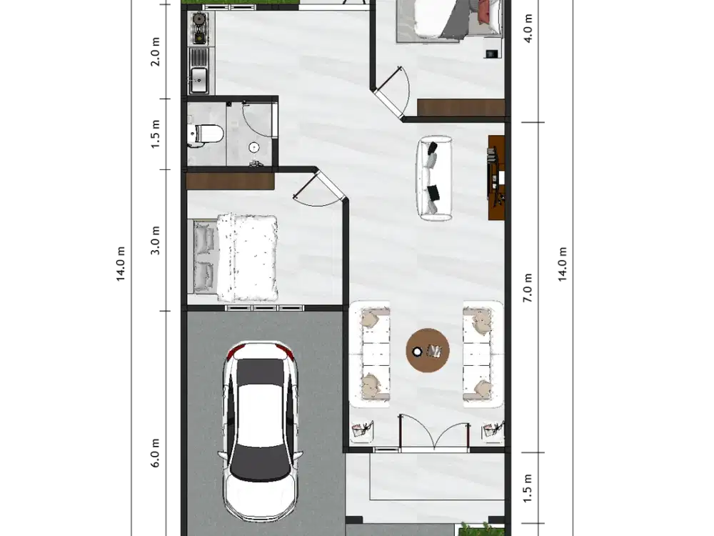 dijual rumah lokasi strategis 1 lantai kota binjai