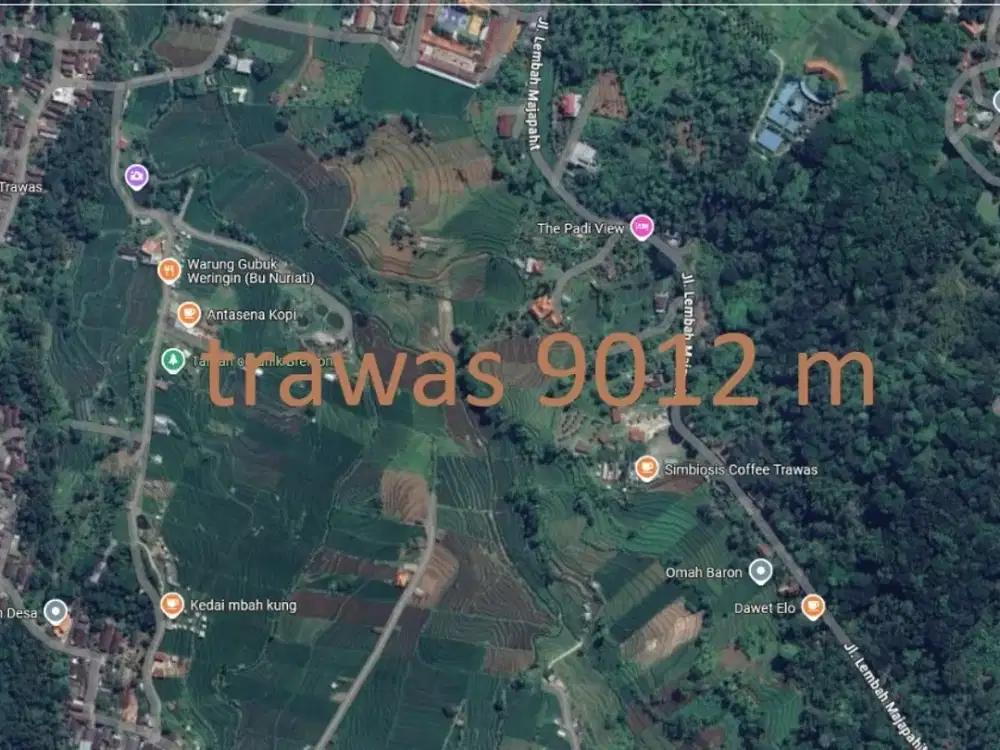 Dijual Tanah Trawas daerah The Padi View