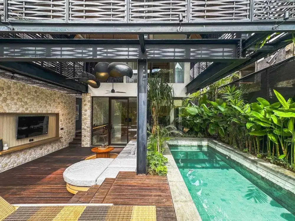 Villa Baru 4 Kamar Tidur Canggu Badung Bali 5 Menit Ke Pantai