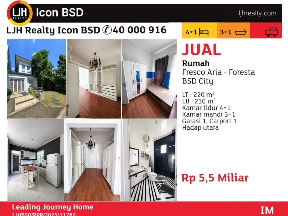 Rumah 2 lt di Foresta BSD City