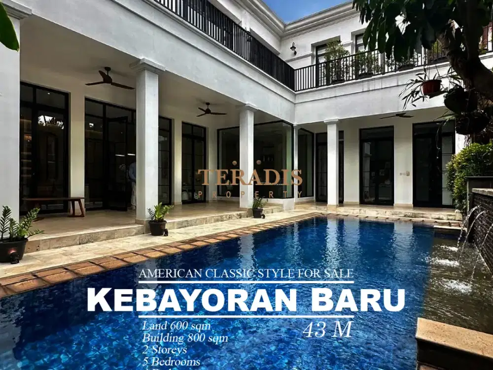 DIJUAL RUMAH BARU RENOVASI ALA AMERICAN CLASSIC STYLE KEBAYORAN BARU