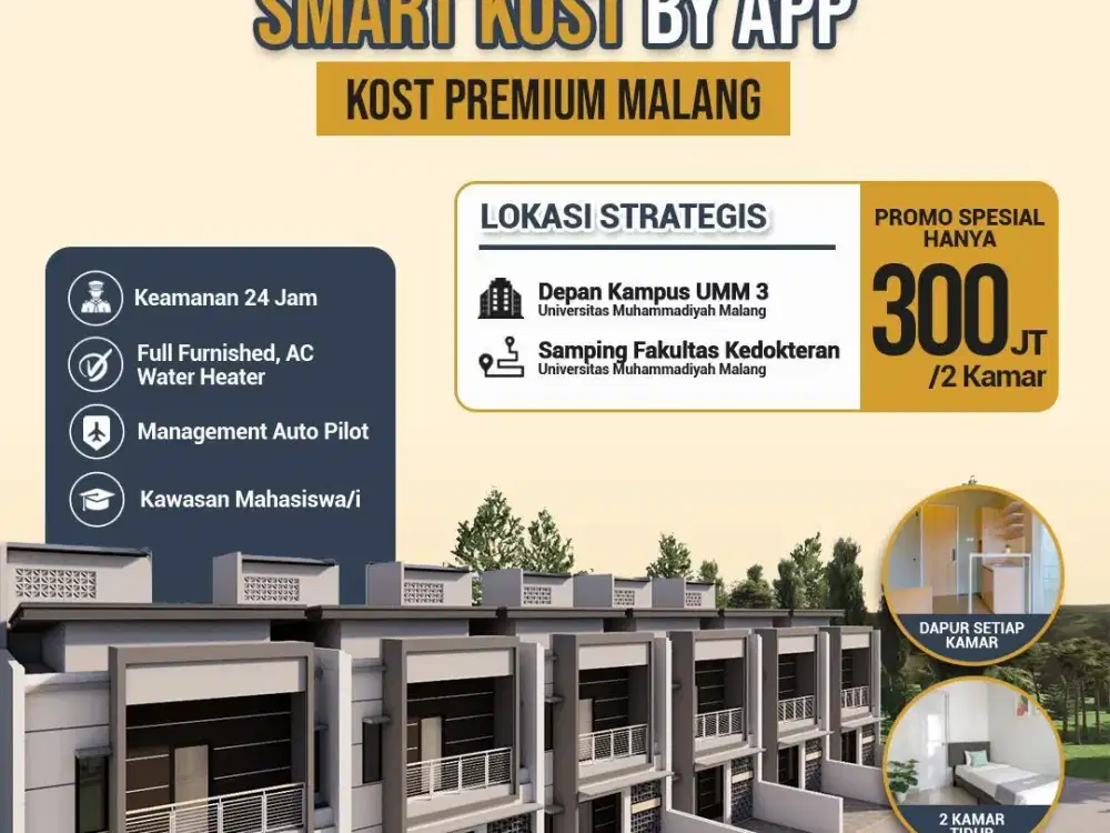 KAMAR KOS DEPAN KAMPUS HANYA 300 JUTA