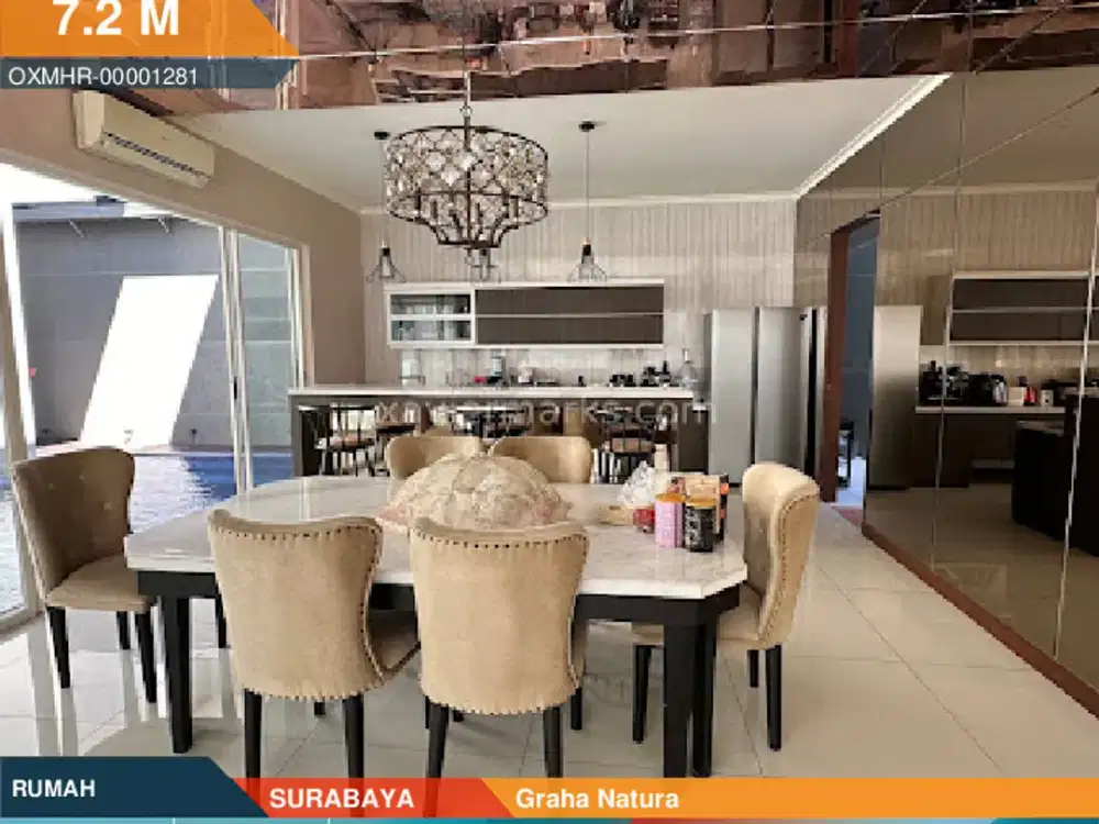 Rumah Graha Natura Surabaya Barat lebar 15x25 meter ada kolam renang