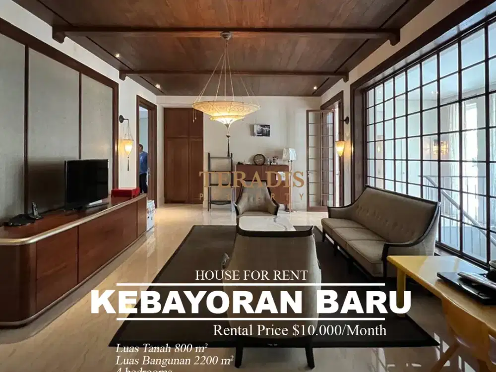 DISEWAKAN RUMAH MEWAH DI KAWASAN KEBAYORAN BARU