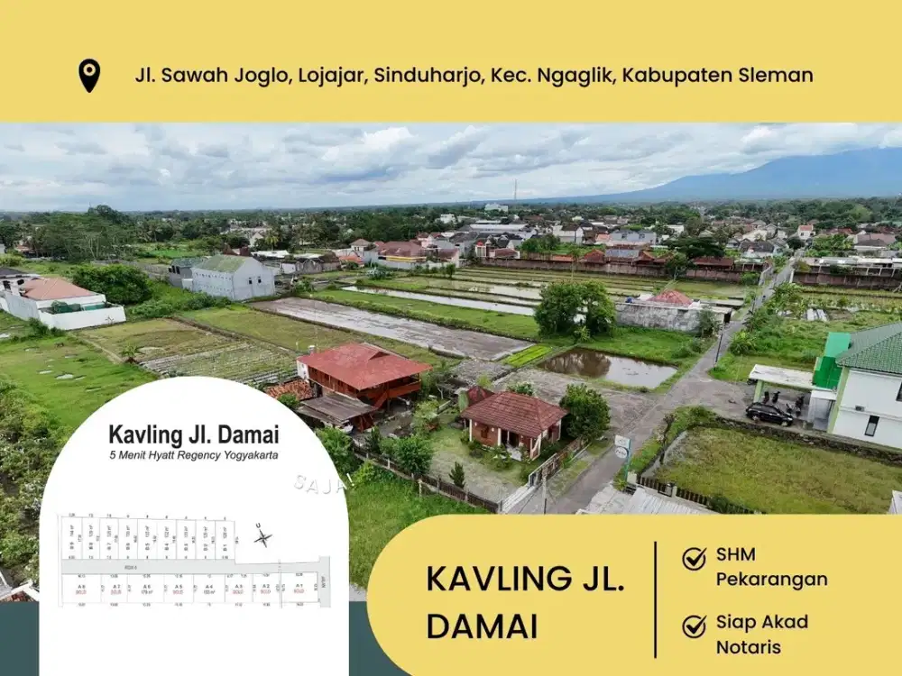 Tanah Kavling di Lingkungan Homestay, Kavling Jl. Damai