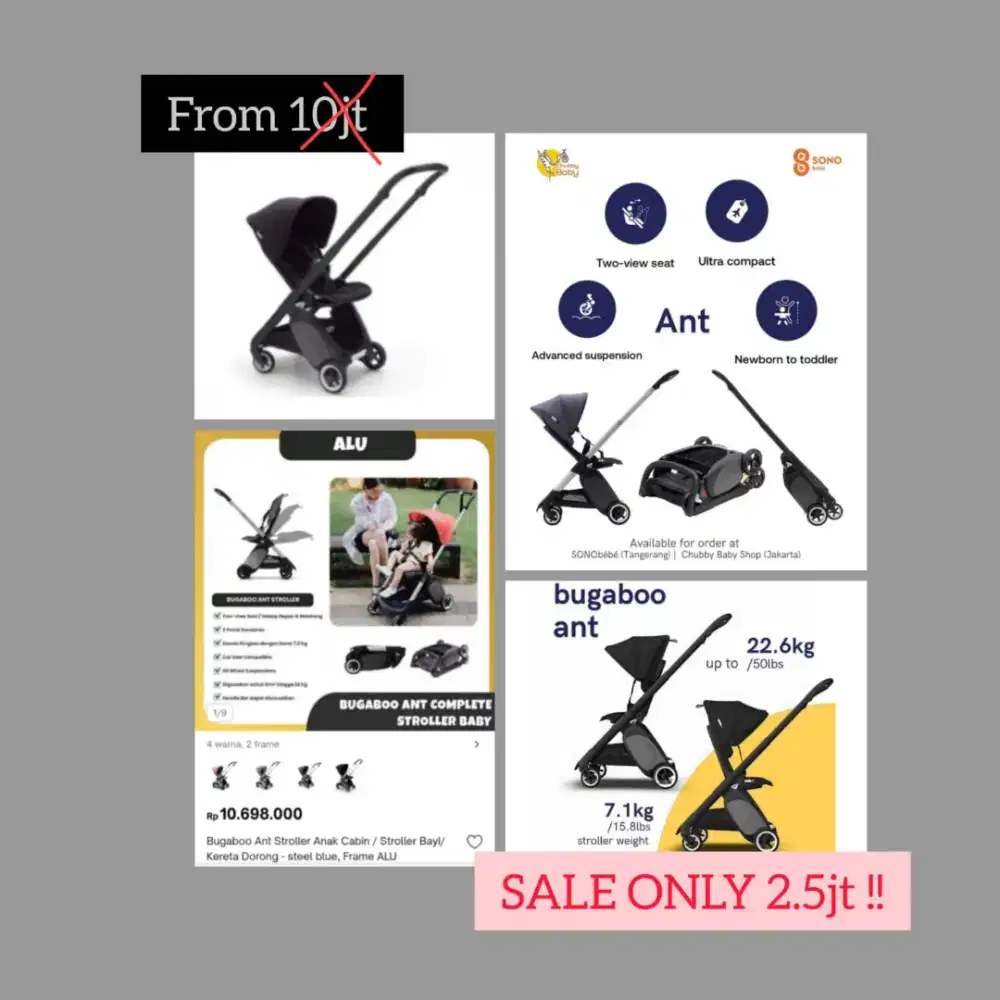 For sale stroller Bugaboo Ant Black