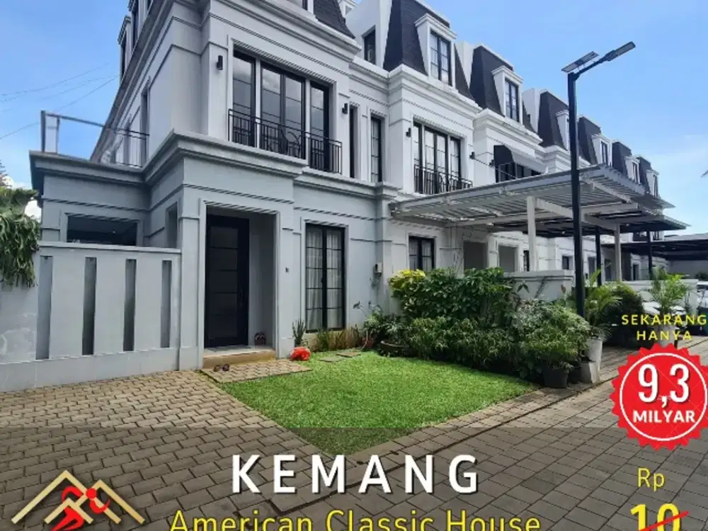 DIJUAL RUMAH MODEL AMERICAN CLASSIC DI KEMANG JAKARTA SELATAN